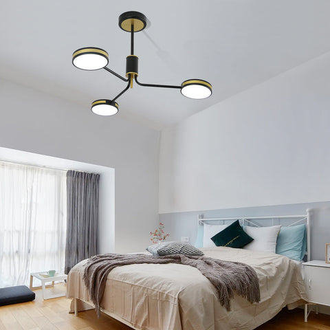 Żyrandol Lampa sufitowa Nordic Modern Kreatywna restauracja 3 głowice do sypialni, salonu, restauracji, baru