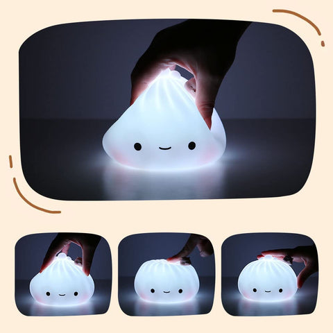 Lampka nocna dla dzieci, 7 kolorów LED Light Ładowana lampka nocna LED dla dzieci z USB, Soft Touch Silikonowa lampka nocna, Przenośna urocza lampka nocna dla niemowląt, chłopców i dziewcząt Prezent