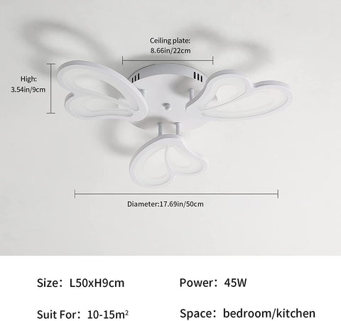 Lampa sufitowa LED 45W, 4050LM 6500K Lampa sufitowa LED do łazienki Kuchnia Salon Sypialnia Balkon Garaż