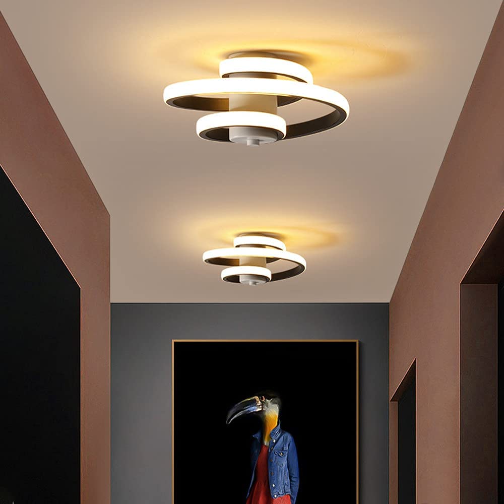 Plafonnier LED Moderne, 24W Lampe de Plafond en Aluminium et Acrylique