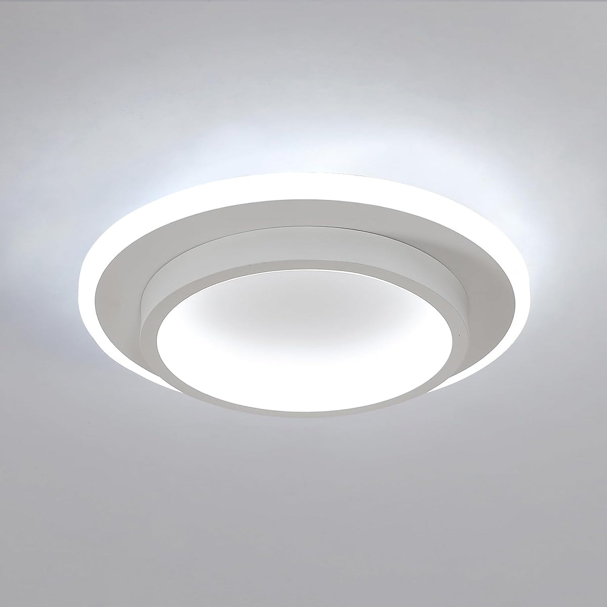 Lampa sufitowa LED 21W Nowoczesny design Okrągła lampa sufitowa Zimna biel 6000K do salonu Sypialnia Jadalnia Biuro Biała