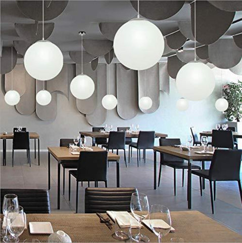 Szklana kula żyrandol prosta lampa wisząca do wnętrz średnica 15CM do sypialni salon korytarz restauracja kawiarnia 1 szt.