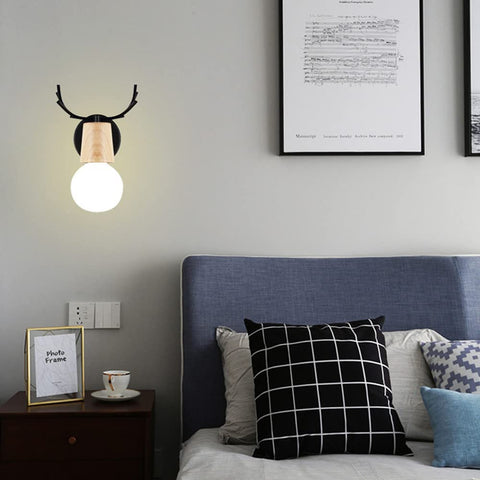2 szt. Lampa ścienna retro, kreatywny projekt poroża drewniana kinkiet, metalowe oświetlenie ścienne w stylu vintage, regulowane kinkiety wewnętrzne do salonu, sypialni, przedpokoju, nowoczesna dekoracja