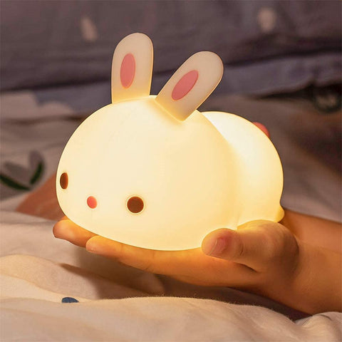 Lampka nocna dla dzieci Lampki nocne dla dzieci Lampka nocna LED Kolor zwierzęcy Typ królika Można ładować Wymienne Odpowiednie dla dzieci Niemowlęta i dziewczynki