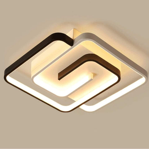 Lampa sufitowa LED z możliwością przyciemniania z pilotem Nowoczesna lampa sufitowa z możliwością ściemniania 3000K-6000K do salonu Sypialnia Jadalnia Biuro 42W Kwadrat