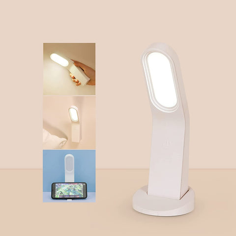 Lampa biurkowa LED, przyciemniana lampka nocna, 10 poziomów jasności, elastyczna kontrola dotykowa ochrona oczu, lampa biurkowa z portem USB, magnetyczny designerski kinkiet