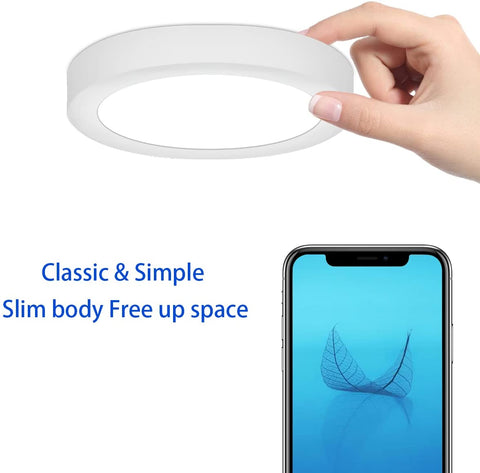 2 szt. Lampa sufitowa LED, 12 W 6000 K chłodna biel, nowoczesna lampa sufitowa okrągła lampa sufitowa, płaska lampa sufitowa LED do sypialni, salonu, jadalni