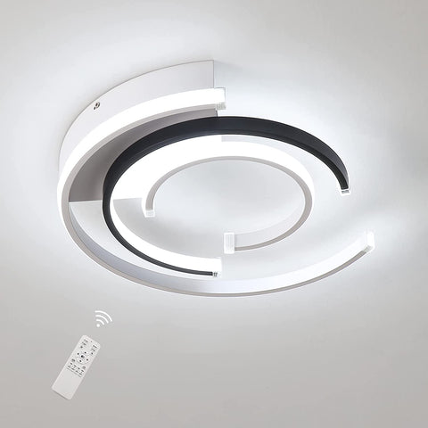 Lampa sufitowa LED z możliwością przyciemniania z pilotem 36W Nowoczesna lampa sufitowa LED 41cm Lampy sufitowe do sypialni do domowego biura Sypialnia Salon Kuchnia Balkon Przedpokój, 3000-6000K