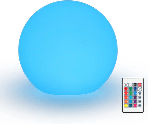 Lekka kula Lampa biurkowa LED 15 cm, 16 kolorów RGB z możliwością ściemniania i 4 tryby, lampka nocna LED z pilotem do sypialni, salonu, pokoju dziecięcego, ślubu, wymienna bateria