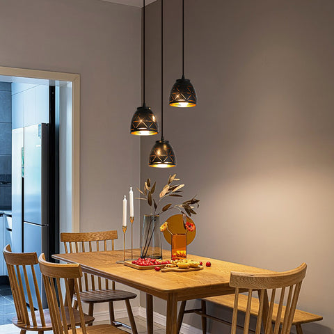 3 lampy wiszące w stylu retro, przemysłowy pusty rzeźbiony żyrandol, metalowa lampa sufitowa E27 w stylu vintage, oświetlenie do salonu kuchnia korytarz restauracja loft kawiarnia bar