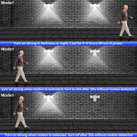 Zewnętrzna lampa solarna Detektor ruchu, 4 głowice 231 LED Zewnętrzna lampa słoneczna z pilotem IP65 Wodoodporne słoneczne oświetlenie zewnętrzne 3 tryby punktowe Projektor solarny LED Ogród Zimna biel