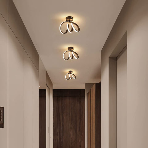Nowoczesna lampa sufitowa LED Wewnętrzna lampa ścienna LED 24W Lampa sufitowa korytarzowa do sypialni, jadalni, kuchni, przedpokoju 3000K Ciepłe białe światło, średnica 28CM
