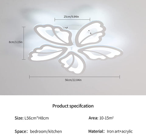 Lampy sufitowe LED, nowoczesna lampa sufitowa 36 W, 3500 lm 6000 K chłodne białe światło do salonu, sypialni i przedpokoju (5 akrylowych lamp sufitowych)