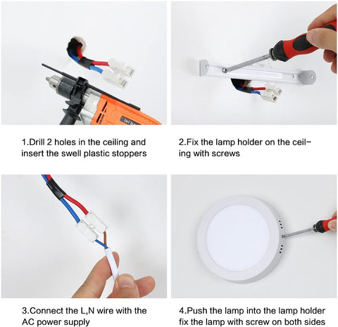 2 szt. Lampa sufitowa LED, 12 W 6000 K chłodna biel, nowoczesna lampa sufitowa okrągła lampa sufitowa, płaska lampa sufitowa LED do sypialni, salonu, jadalni