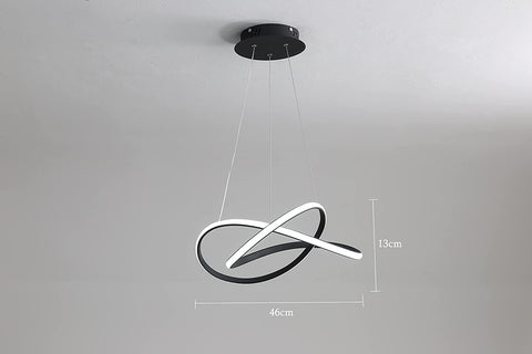 Nowoczesny żyrandol LED, aluminiowa lampa sufitowa LED, lampa wisząca 35W 3150 lumenów do salonu, jadalni, sypialni