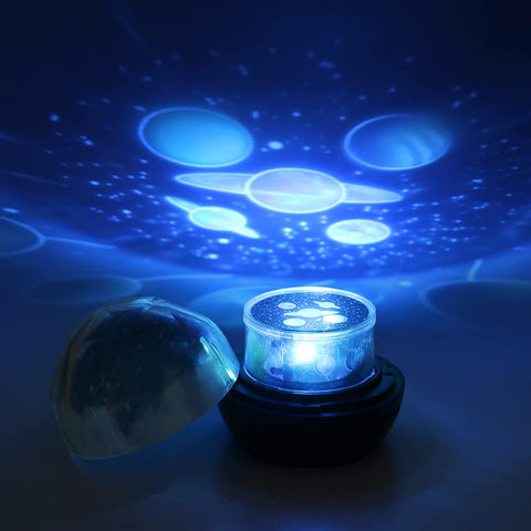 Lampka nocna projektora gwiazdowego, projektor Star Galaxy Sky, lampa projekcyjna gwiaździstego nieba obracana o 360 stopni i 6 filmów projekcyjnych, na prezenty urodzinowe, Boże Narodzenie, Halloween, Dzień Dziecka