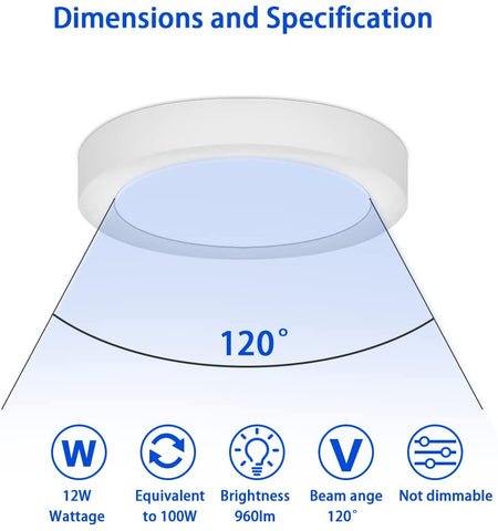 2 szt. Lampa sufitowa LED, 12 W 6000 K chłodna biel, nowoczesna lampa sufitowa okrągła lampa sufitowa, płaska lampa sufitowa LED do sypialni, salonu, jadalni