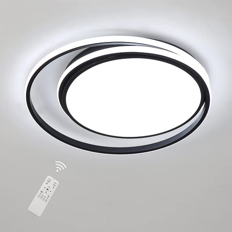 Lampa sufitowa LED o mocy 48 W z możliwością przyciemniania z pilotem, nowoczesna lampa sufitowa LED Oświetlenie wewnętrzne, okrągła lampa sufitowa LED do łazienki, sypialni, kuchni, salonu, jadalni, biura