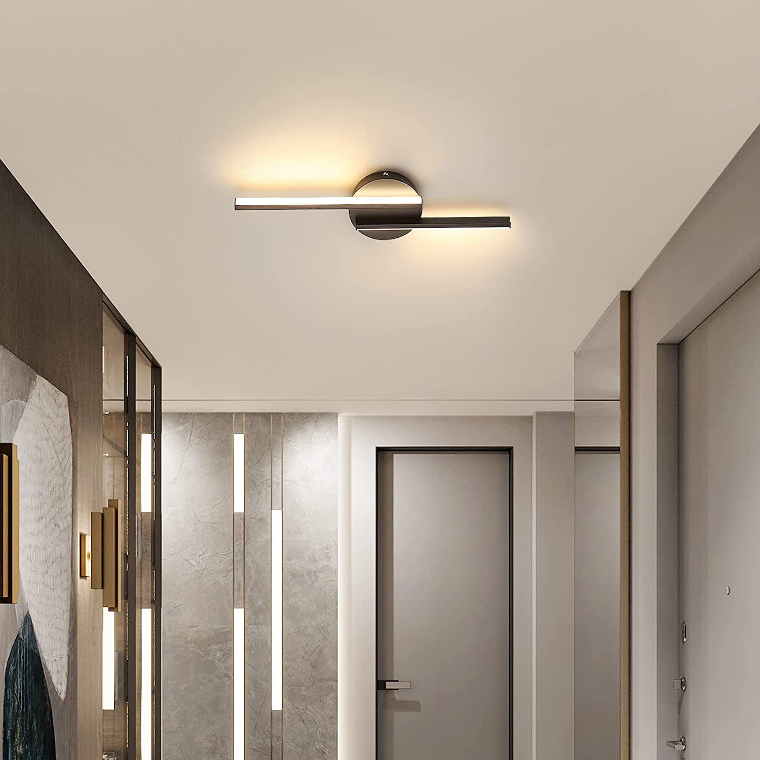 Applique Murale LED Intérieur Noir  3000K