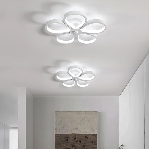 Lampa sufitowa LED 30W nowoczesny design zimny biały 6000K kreatywny kształt kwiatu lampa sufitowa do salonu sypialnia jadalnia biuro biała