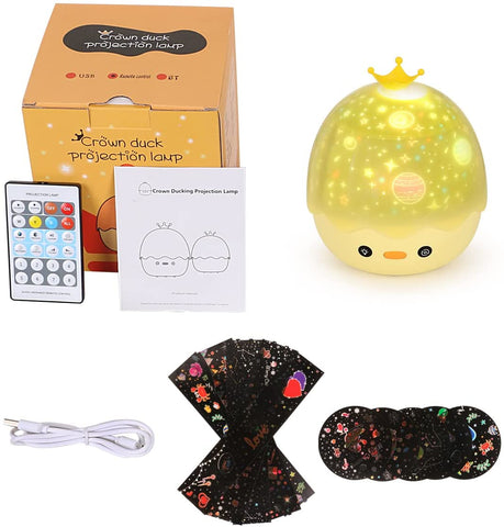 Lampka nocna z projektorem gwiazdowym, muzyczna lampka nocna z obrotem 360° + timer + pilot + 6 filmów projekcyjnych, lampka nocna dla dzieci, na Halloween, Boże Narodzenie, imprezy, prezent dla dziewczynki