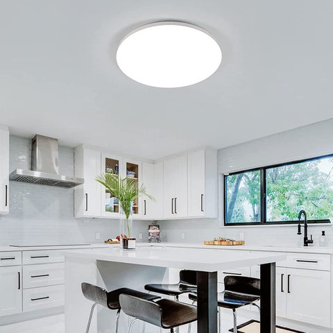Lampa sufitowa LED, 36W 3200LM Nowoczesna oprawa sufitowa, Ultra cienka okrągła lampa sufitowa LED do łazienki, kuchni, sypialni, korytarza, balkonu, Ø23*H4cm, 4000K Natural White