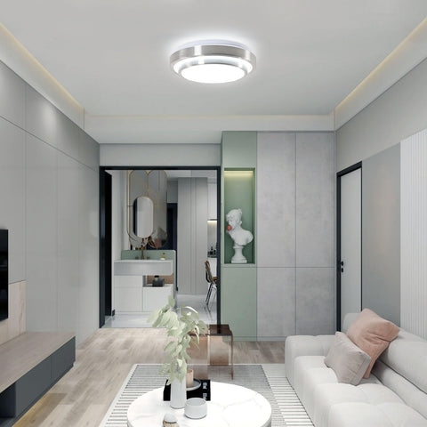 Nowoczesna lampa sufitowa LED Zimna biel 6000 K Okrągła lampa sufitowa 28 W do salonu Sypialnia Jadalnia Biuro
