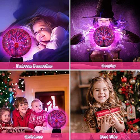 Kula plazmowa 5 cali, wrażliwa na dotyk i dźwięk USB lampa plazmowa, kula plazmowa, magiczna lampa kulowa do dekoracji, dzieci, sypialnia, prezenty świąteczne