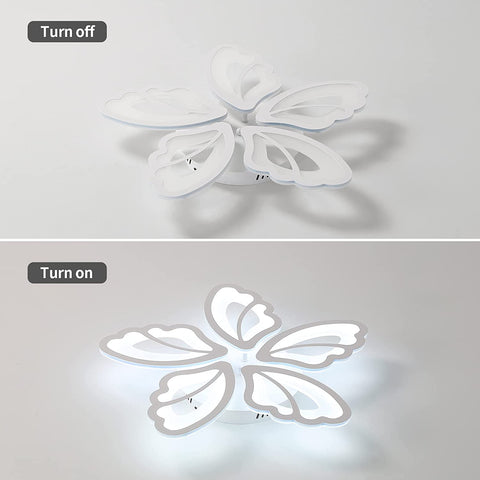 Lampy sufitowe LED, nowoczesna lampa sufitowa 36 W, 3500 lm 6000 K chłodne białe światło do salonu, sypialni i przedpokoju (5 akrylowych lamp sufitowych)