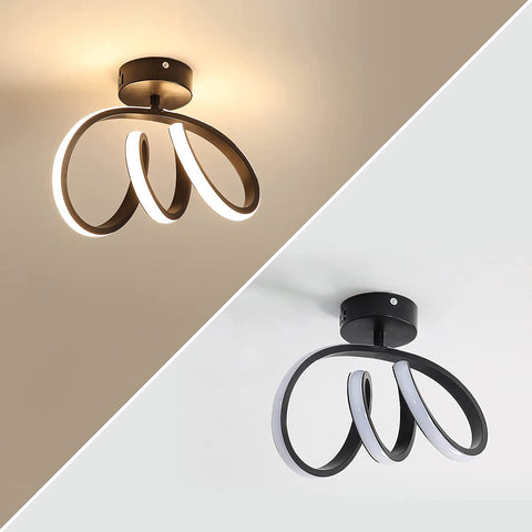 Nowoczesna lampa sufitowa LED Wewnętrzna lampa ścienna LED 24W Lampa sufitowa korytarzowa do sypialni, jadalni, kuchni, przedpokoju 3000K Ciepłe białe światło, średnica 28CM
