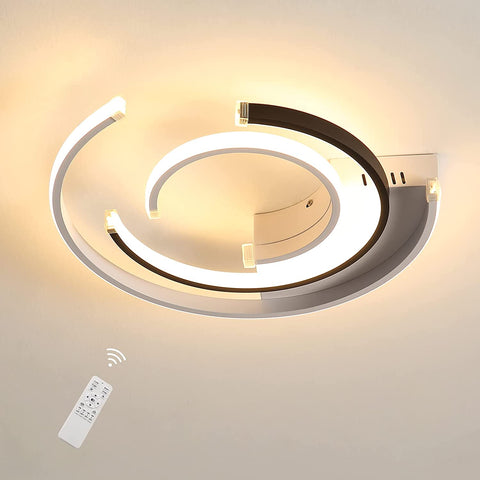 Lampa sufitowa LED z możliwością przyciemniania z pilotem 36W Nowoczesna lampa sufitowa LED 41cm Lampy sufitowe do sypialni do domowego biura Sypialnia Salon Kuchnia Balkon Przedpokój, 3000-6000K