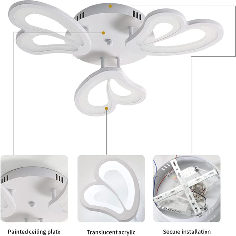 Lampa sufitowa LED 45W, 4050LM 6500K Lampa sufitowa LED do łazienki Kuchnia Salon Sypialnia Balkon Garaż