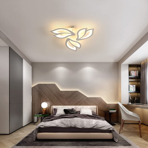 Lampa sufitowa LED, lampa sufitowa 30 W, nowoczesny żyrandol LED 4500 lm do salonu, sypialni i korytarzy z możliwością przyciemniania 3000–6500 K (ciepłe światło, naturalne światło, chłodne białe światło)