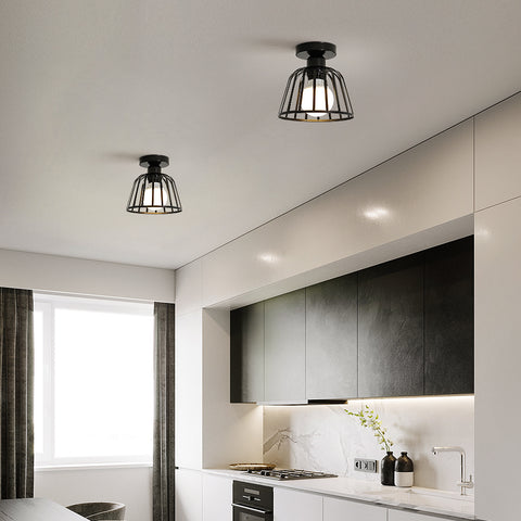 Metalowa lampa sufitowa w stylu retro, lampa sufitowa w stylu vintage, oświetlenie sufitowe E27, do przedpokoju, salonu, sypialni, kawiarni, restauracji, pokoju (żarówka nie jest dołączona)