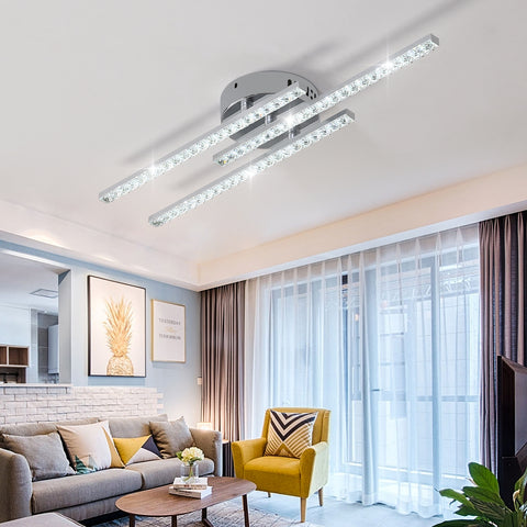 Nowoczesna lampa sufitowa LED, lampa sufitowa LED do montażu podtynkowego z 3 lampami, nowoczesna lampa sufitowa do sypialni, salonu, jadalni, kuchni