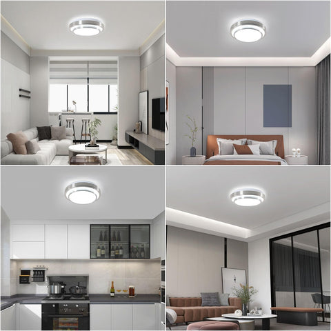Nowoczesna lampa sufitowa LED Zimna biel 6000 K Okrągła lampa sufitowa 28 W do salonu Sypialnia Jadalnia Biuro
