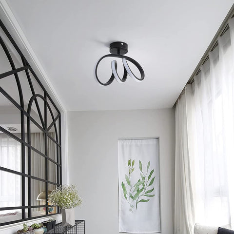 Nowoczesna lampa sufitowa LED Wewnętrzna lampa ścienna LED 24W Lampa sufitowa korytarzowa do sypialni, jadalni, kuchni, przedpokoju 3000K Ciepłe białe światło, średnica 28CM