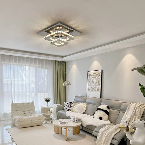 Plafonnier LED moderne cristal 30W 