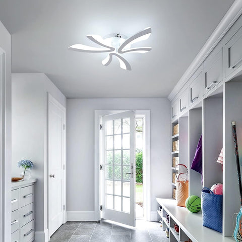 Nowoczesna lampa sufitowa LED, 36W 4000LM Kreatywna oprawa sufitowa V Design, biała akrylowa lampa sufitowa do sypialni, salonu, restauracji, kuchni, 6500K chłodna biel