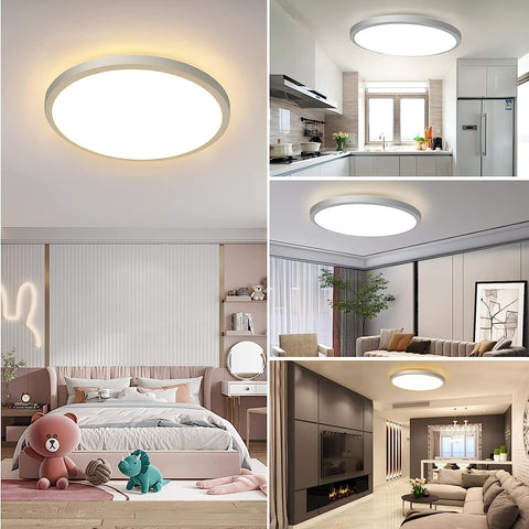 Lampa sufitowa LED z możliwością przyciemniania RGB 3000K-6500K Okrągła lampa sufitowa LED do łazienki Wodoodporna IP54 Do kąpieli, sypialni, salonu, kuchni ?30CM