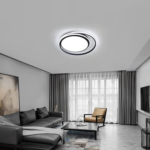 Lampa sufitowa LED o mocy 48 W z możliwością przyciemniania z pilotem, nowoczesna lampa sufitowa LED Oświetlenie wewnętrzne, okrągła lampa sufitowa LED do łazienki, sypialni, kuchni, salonu, jadalni, biura