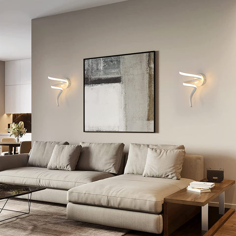 Nowoczesna lampa ścienna LED w kształcie spirali, kinkiet wewnętrzny 16W 1750 lm, 3500K ciepłe białe kinkiety LED do sypialni, salonu, schodów, korytarza