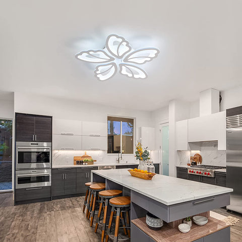Lampy sufitowe LED, nowoczesna lampa sufitowa 36 W, 3500 lm 6000 K chłodne białe światło do salonu, sypialni i przedpokoju (5 akrylowych lamp sufitowych)