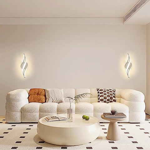 Applique Murale LED Moderne Forme en Spirale Lampe murale Blanc Chaud 3000K