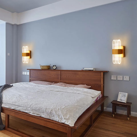 Kinkiet wewnętrzny LED o mocy 10 W, nowoczesny, kreatywny, romantyczny kinkiet akrylowy, lampka nocna o jasności 3000–6000 K do sypialni, salonu, przedpokoju (złota)