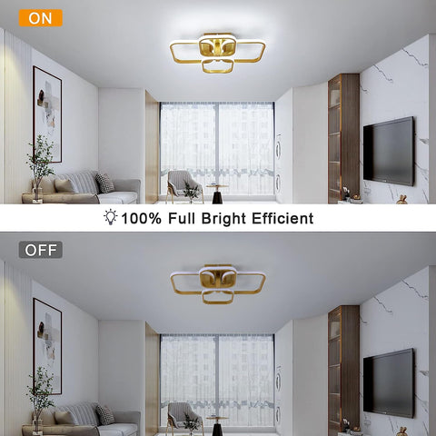 Nowoczesny design lampa sufitowa LED kwadratowe koło lampa sufitowa zimny biały 6000K do salonu sypialnia jadalnia biuro złoty