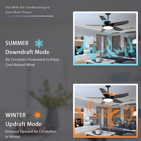 Wentylator sufitowy z możliwością przyciemniania za pomocą pilota Nowoczesna lampa wisząca do salonu Sypialnia Jadalnia Biuro