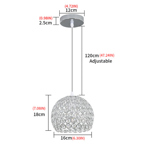 Nowoczesny żyrandol kryształowy Nowoczesna lampa wisząca żyrandol E27 Chromowana oprawa oświetleniowa wisząca z regulowanym kablem o długości 120 cm Nadaje się do kuchni, sypialni, biura, salonu (żarówka nie jest dołączona)