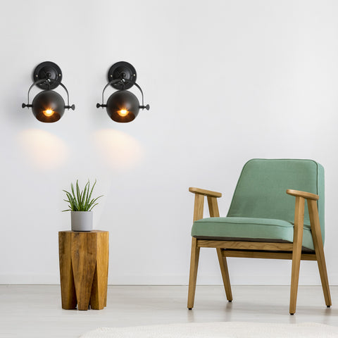 Przemysłowy kinkiet wewnętrzny, kinkiet retro, regulowany kinkiet, żelazne kinkiety E27 do sypialni salon łazienka przedpokój Loft Cafe