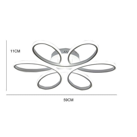 Lampa sufitowa LED nowoczesny Design kreatywny kształt kwiatu lampa sufitowa do salonu sypialnia jadalnia biuro ciepłe białe światło 3000K